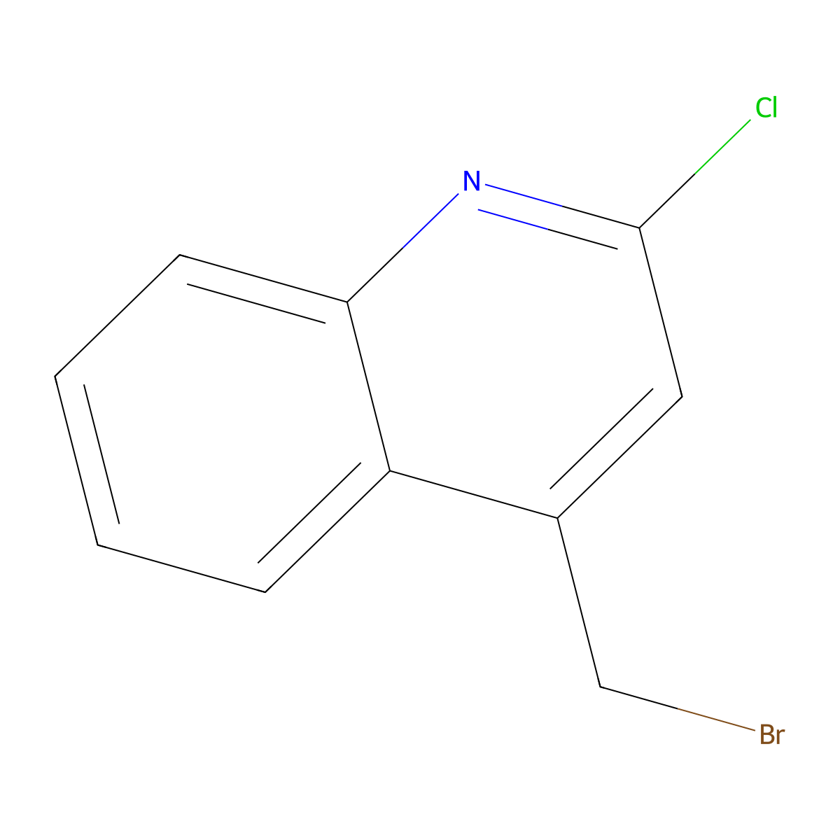 4-(Bromomethyl)-2-chloroquinoline molecular structure, CAS 137354-54-2