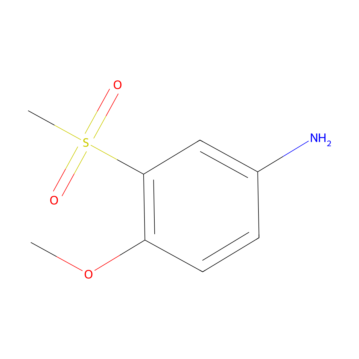 3-Methanesulfonyl-4-methoxyaniline molecular structure, CAS 13736-78-2