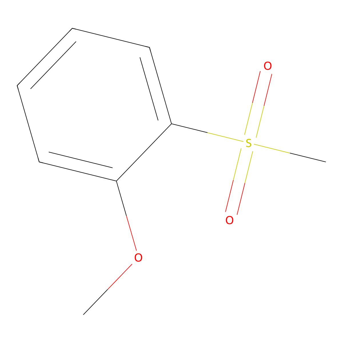 1-Methoxy-2-(methylsulfonyl)benzene molecular structure, CAS 13736-79-3