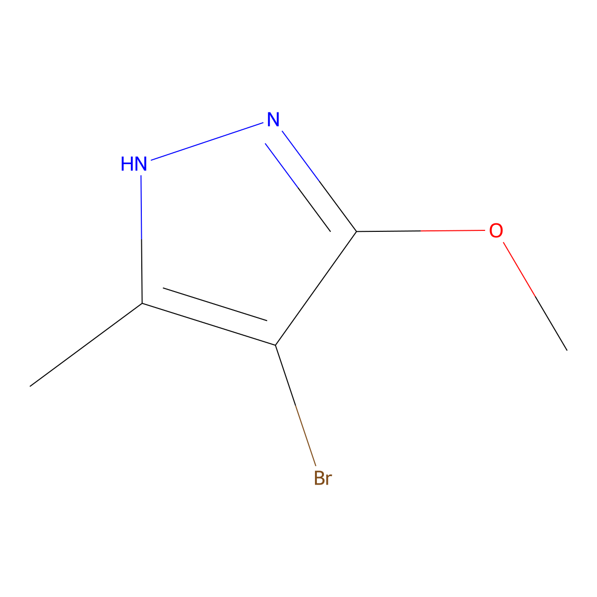 4-Bromo-5-methoxy-3-methyl-1H-pyrazole molecular structure, CAS 1373617-66-3