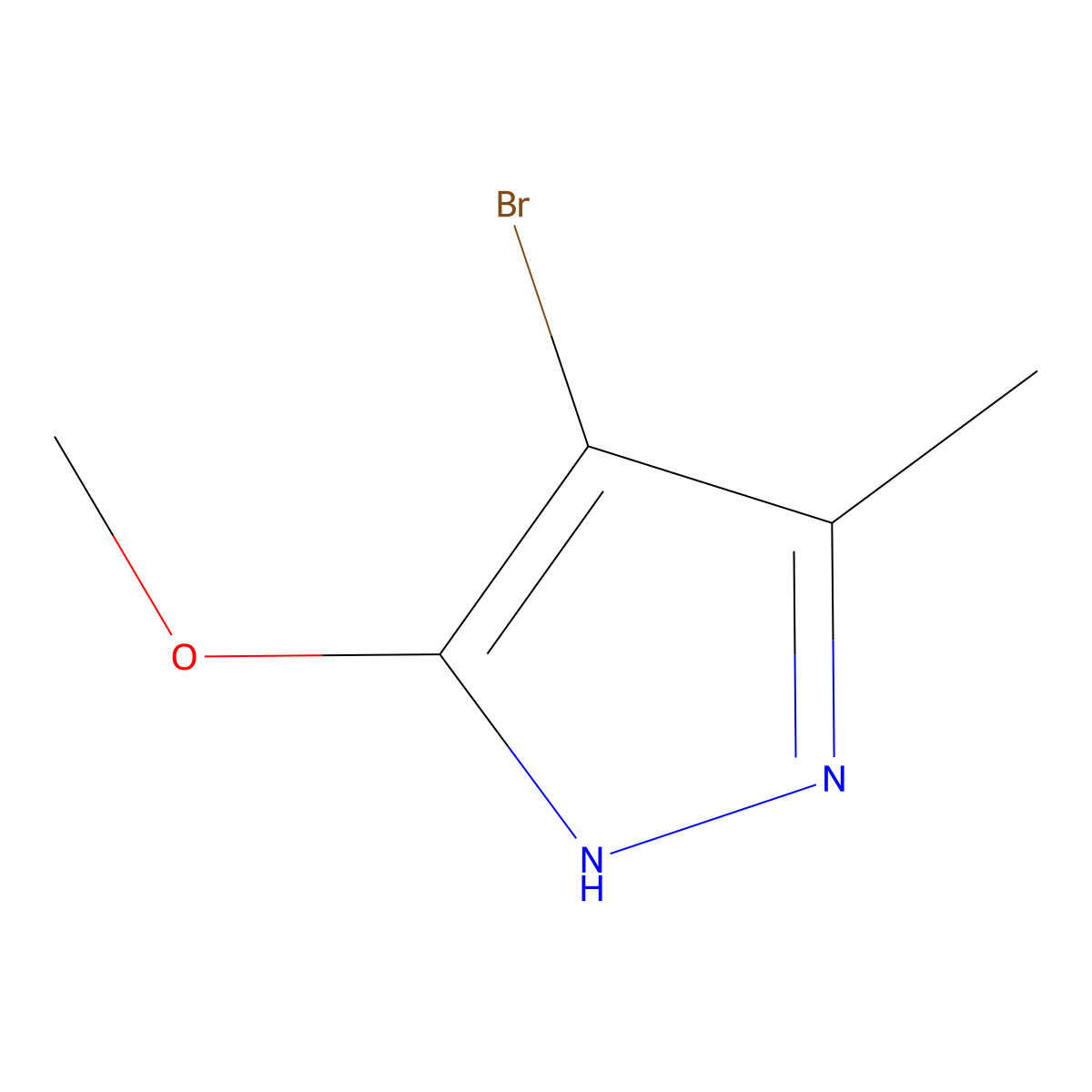 4-Bromo-5-methoxy-3-methyl-1H-pyrazole molecular structure, CAS 1373617-66-3