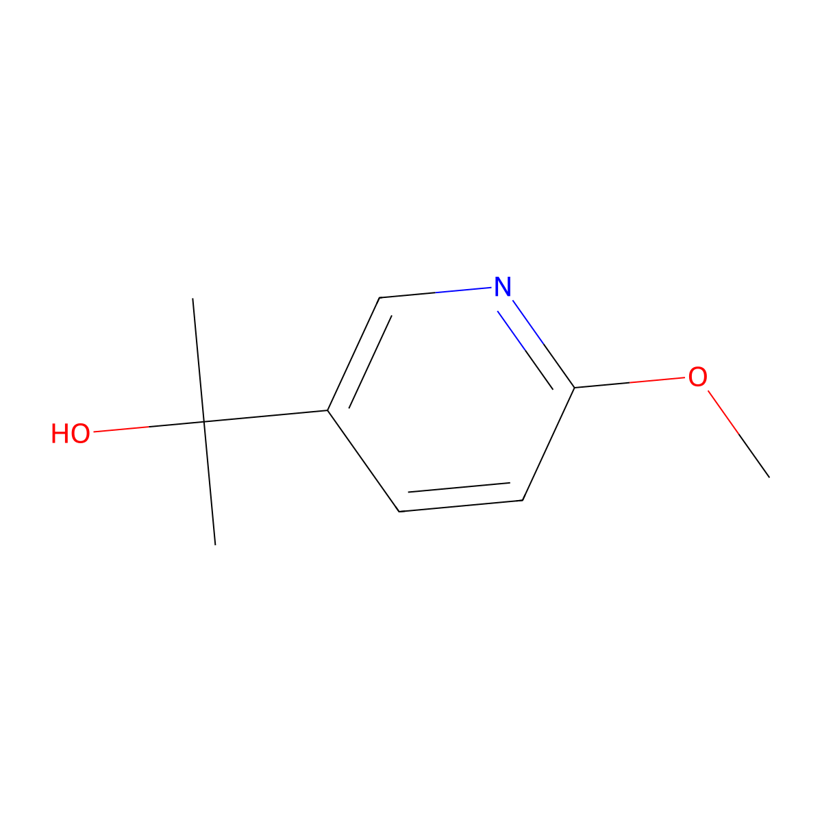 2-(6-Methoxypyridin-3-yl)propan-2-ol molecular structure, CAS 1373693-63-0