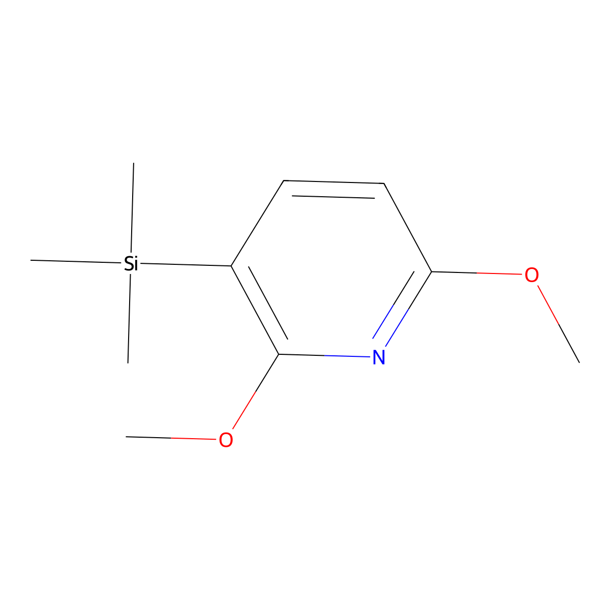 2,6-Dimethoxy-3-(trimethylsilyl)pyridine molecular structure, CAS 1373693-69-6