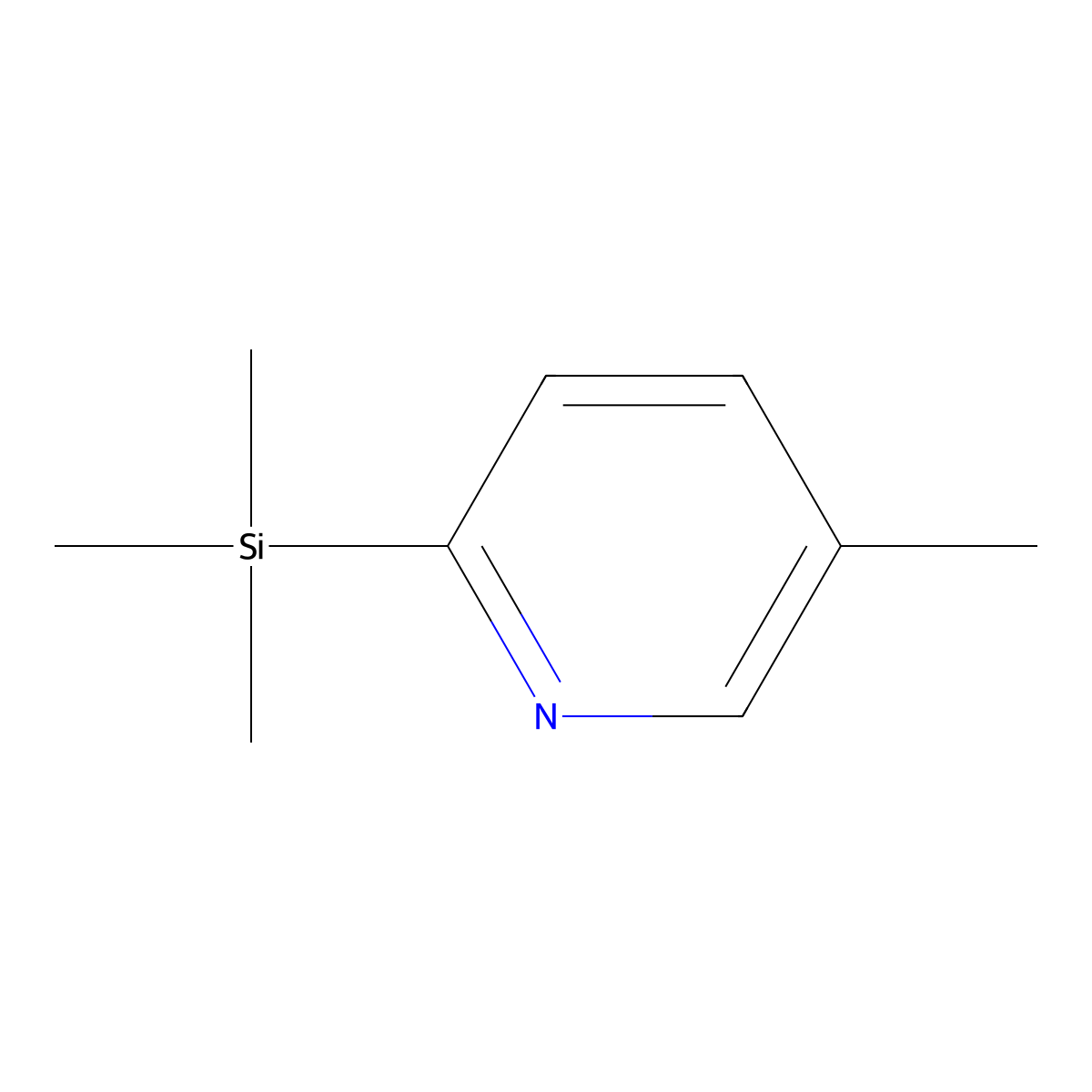 5-Methyl-2-(trimethylsilyl)pyridine molecular structure, CAS 13737-09-2