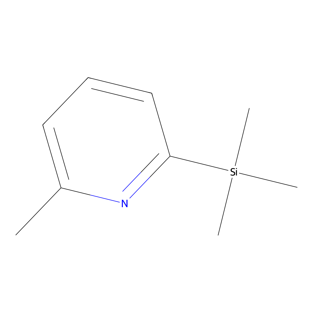 2-Methyl-6-(trimethylsilyl)pyridine molecular structure, CAS 13737-10-5