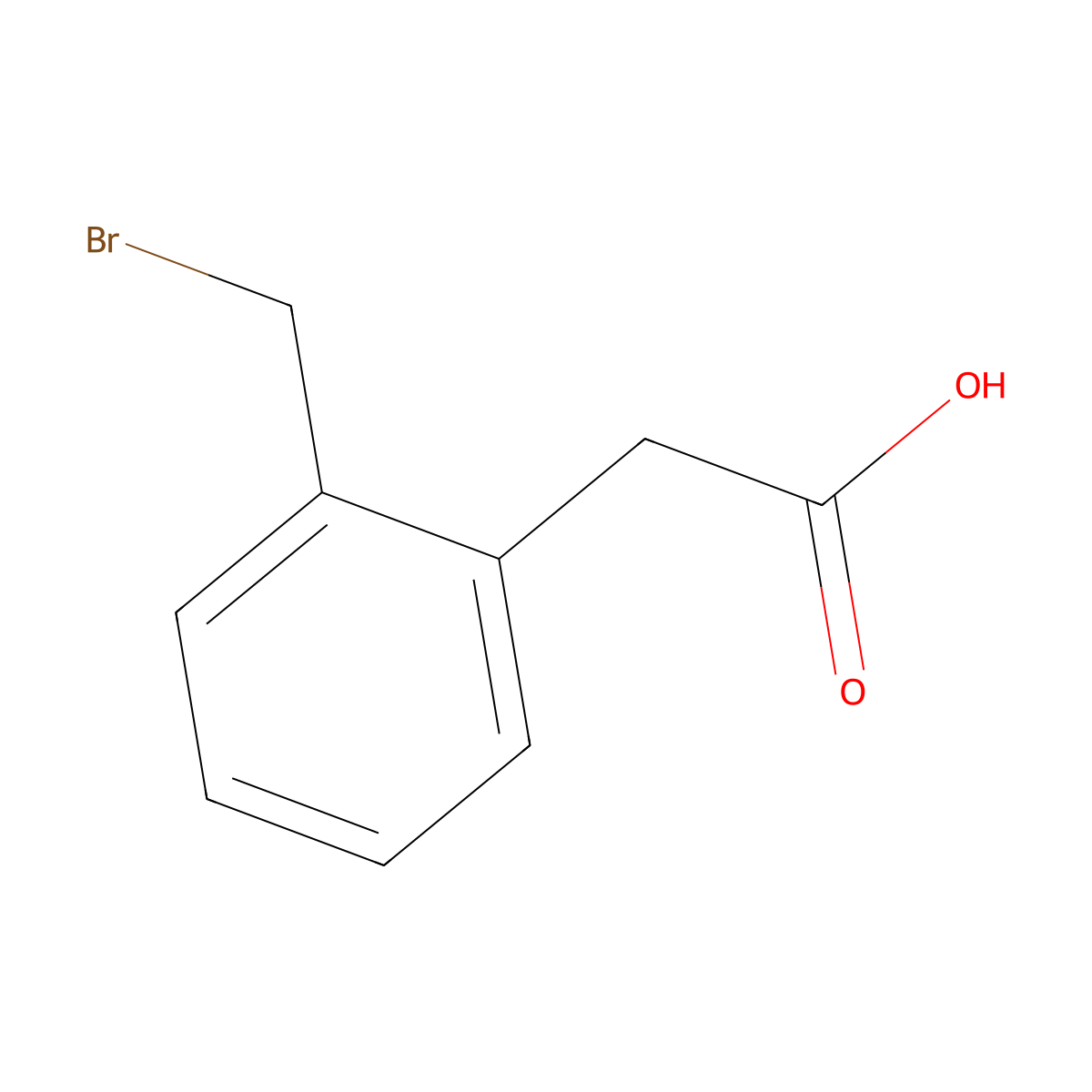 [2-(Bromomethyl)phenyl]acetic acid molecular structure, CAS 13737-35-4