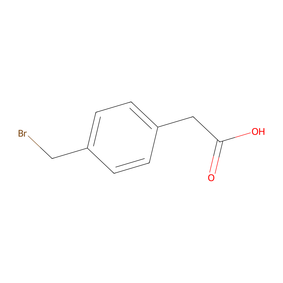 4-(Bromomethyl)phenylacetic acid molecular structure, CAS 13737-36-5