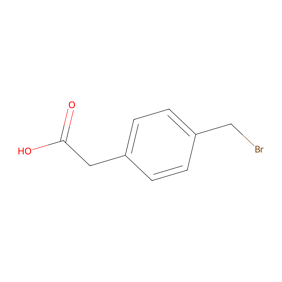 4-(Bromomethyl)phenylacetic acid molecular structure, CAS 13737-36-5