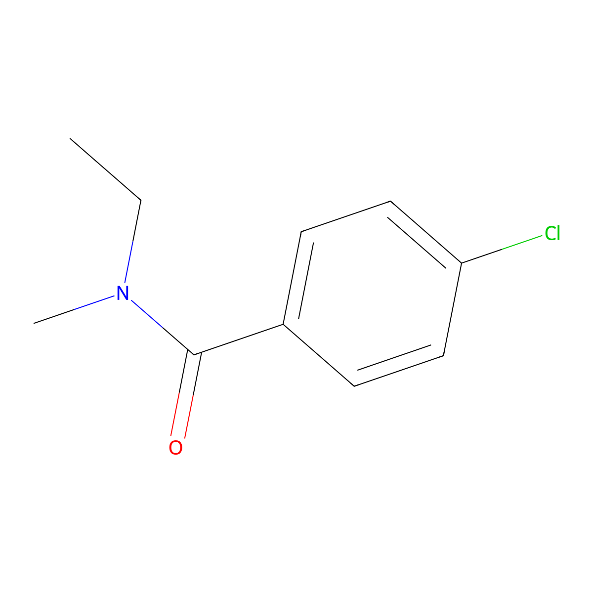 Benzamide, 4-chloro-N-ethyl-N-methyl- molecular structure, CAS 137374-27-7