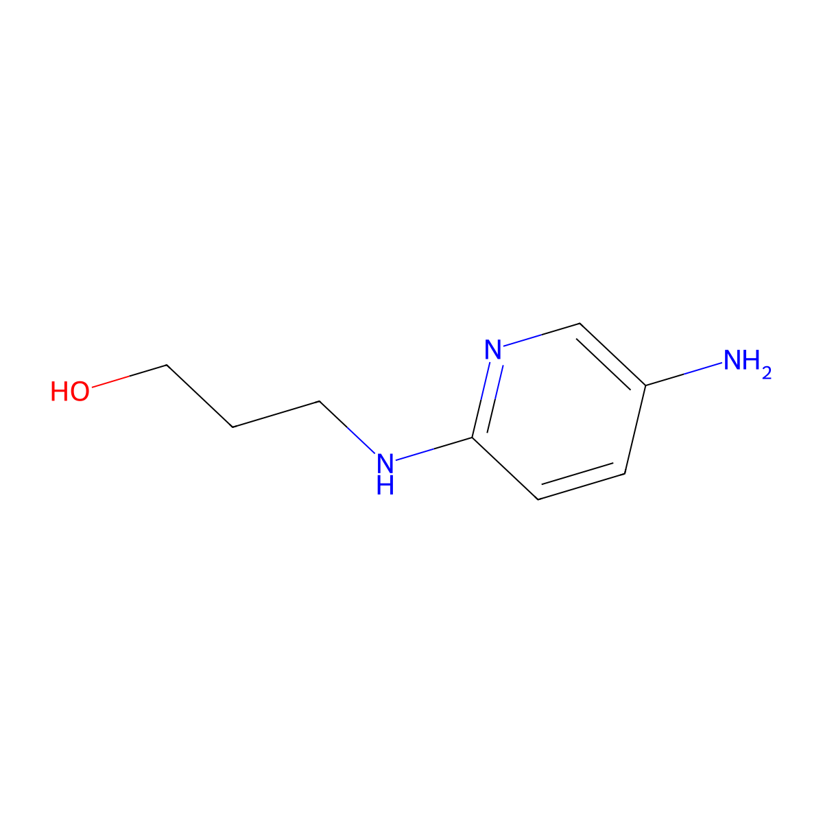 3-((5-Aminopyridin-2-yl)amino)propan-1-ol molecular structure, CAS 137375-60-1