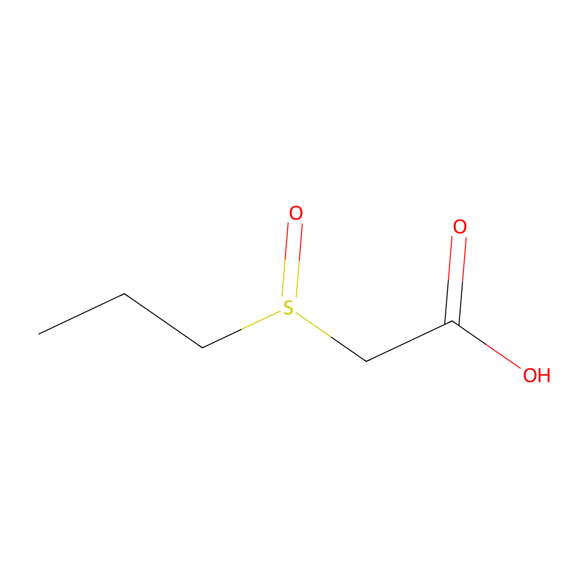 (Propylsulfinyl)acetic acid molecular structure, CAS 137375-80-5
