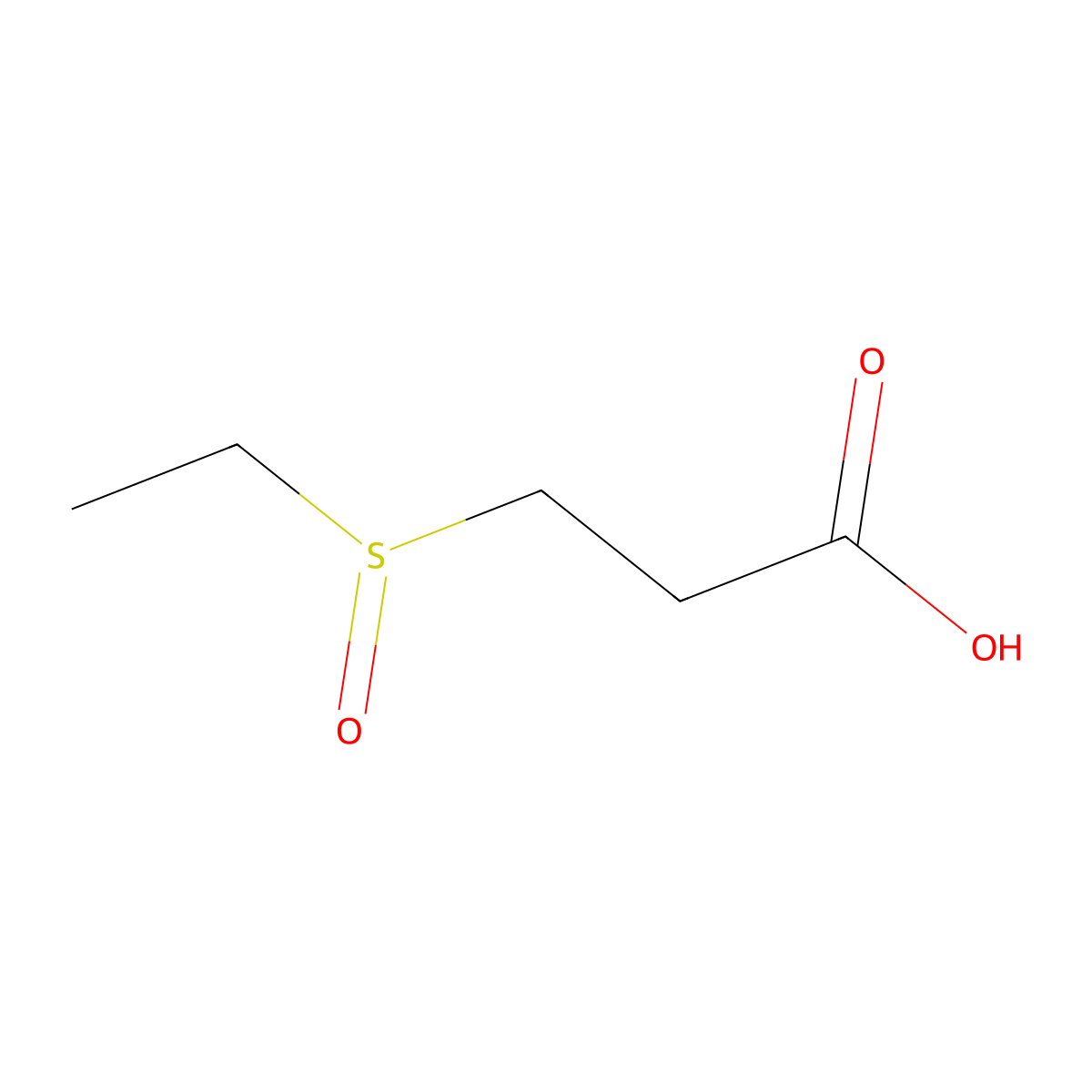 3-(Ethylsulfinyl)propanoic acid molecular structure, CAS 137375-82-7