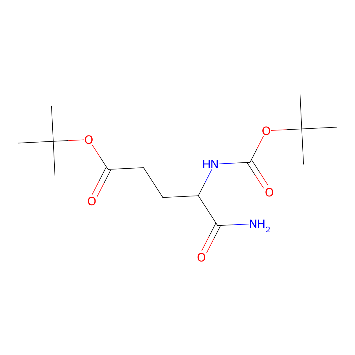 tert-Butyl (r)-5-amino-4-((tert-butoxycarbonyl)amino)-5-oxopentanoate molecular structure, CAS 1373751-75-7
