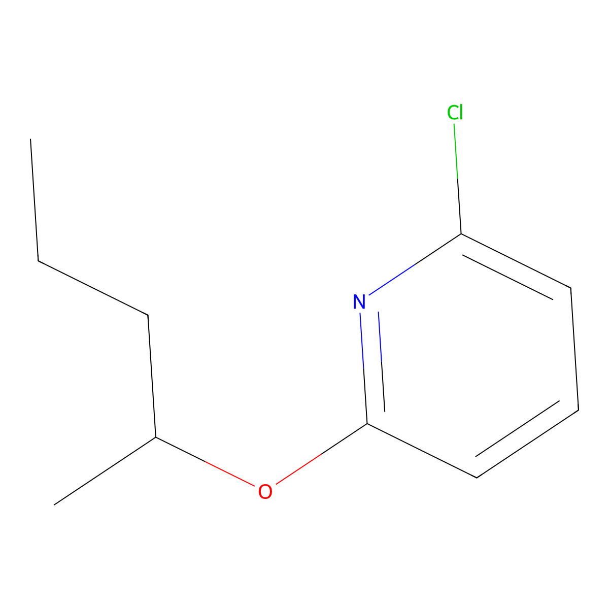 2-Chloro-6-(pentan-2-yloxy)pyridine molecular structure, CAS 1373770-41-2