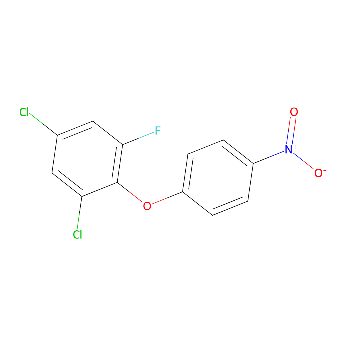 Fluoronitrofen molecular structure, CAS 13738-63-1