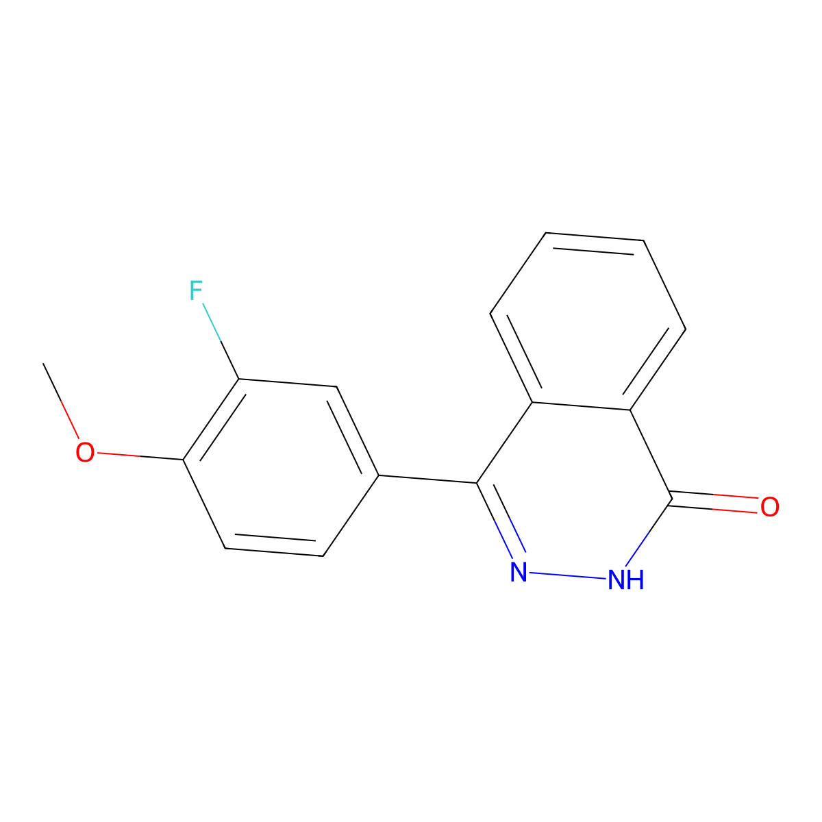 4-(3-Fluoro-4-methoxyphenyl)-1,2-dihydrophthalazin-1-one molecular structure, CAS 137382-41-3