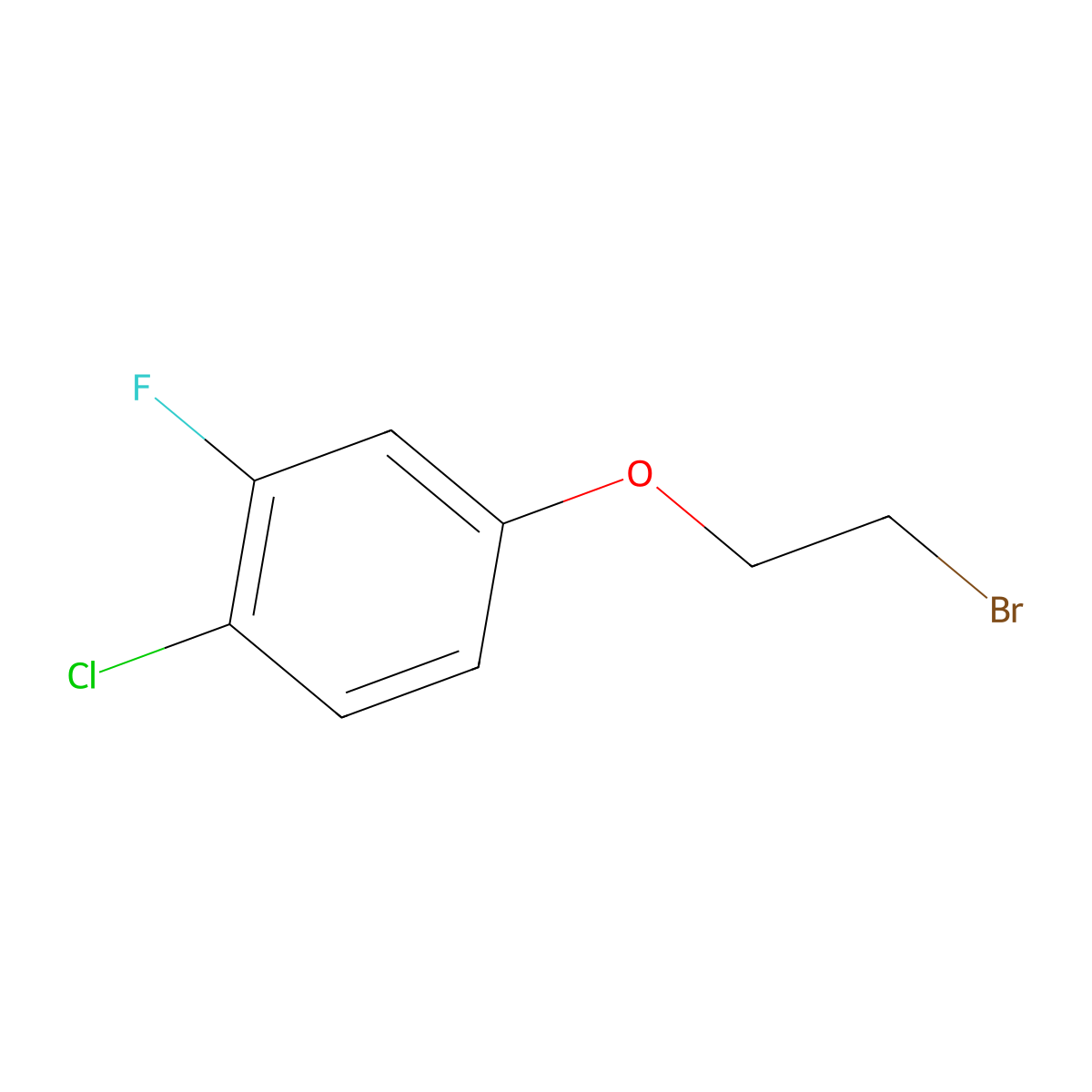 4-(2-Bromoethoxy)-1-chloro-2-fluorobenzene molecular structure, CAS 1373822-50-4