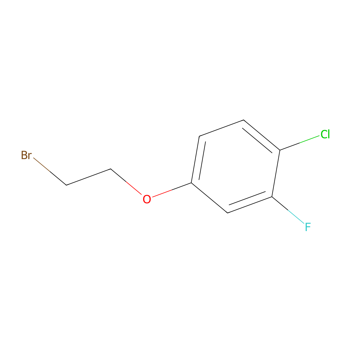 4-(2-Bromoethoxy)-1-chloro-2-fluorobenzene molecular structure, CAS 1373822-50-4