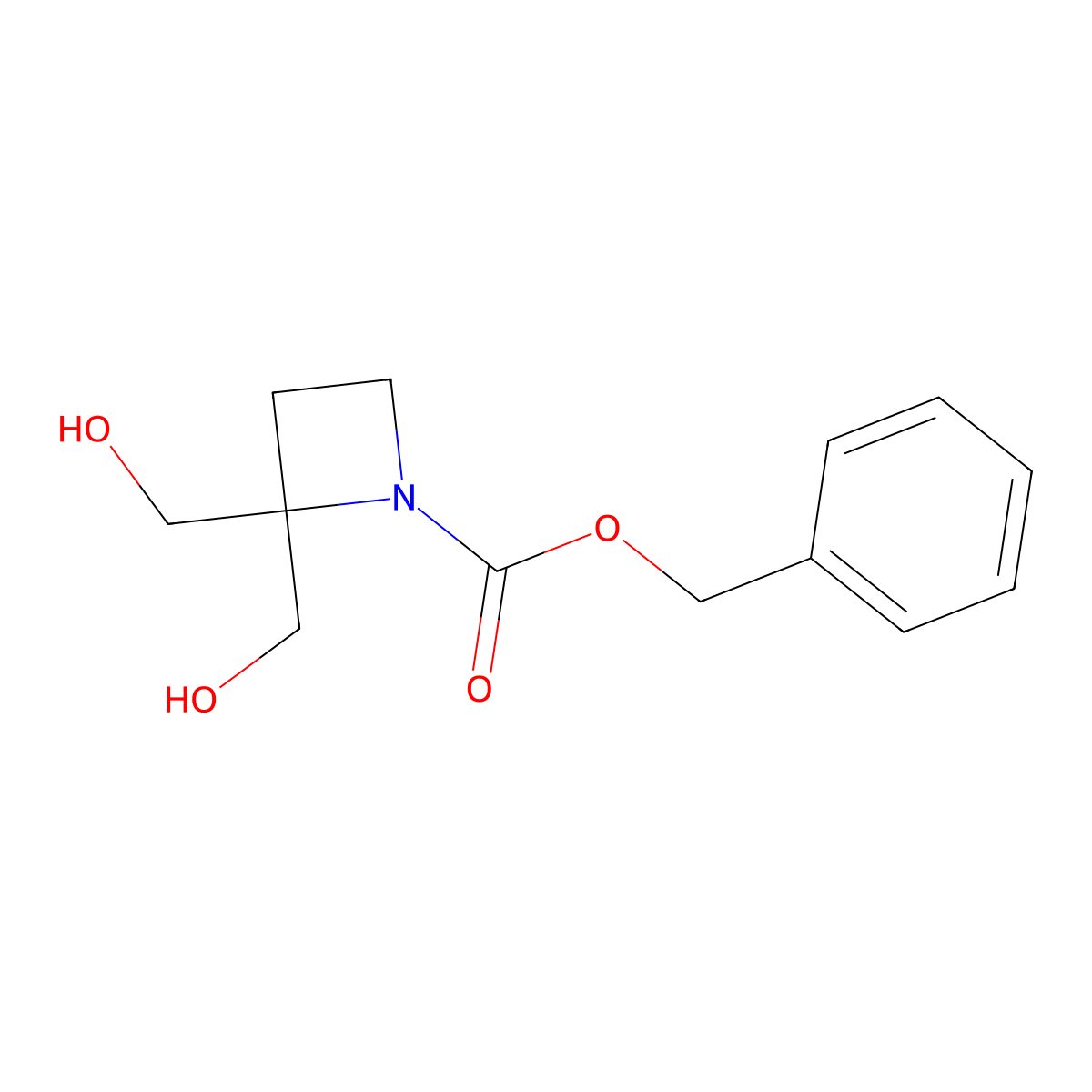 Benzyl 2,2-bis(hydroxymethyl)azetidine-1-carboxylate molecular structure, CAS 137384-56-6