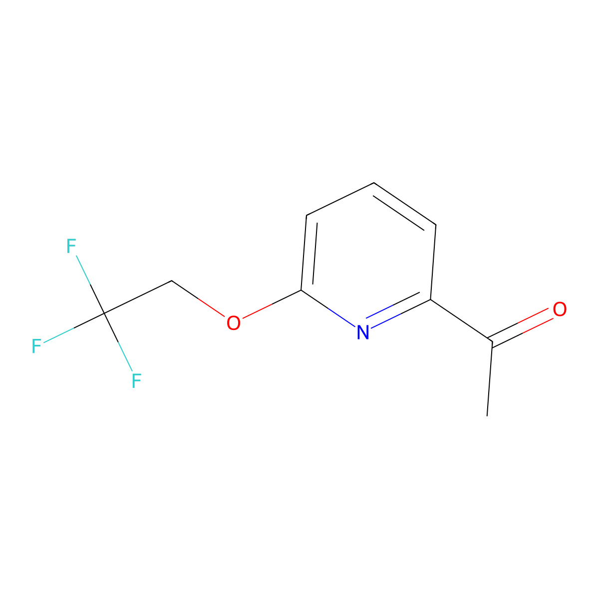 1-[6-(2,2,2-Trifluoroethoxy)-2-pyridinyl]ethanone molecular structure, CAS 1373862-31-7