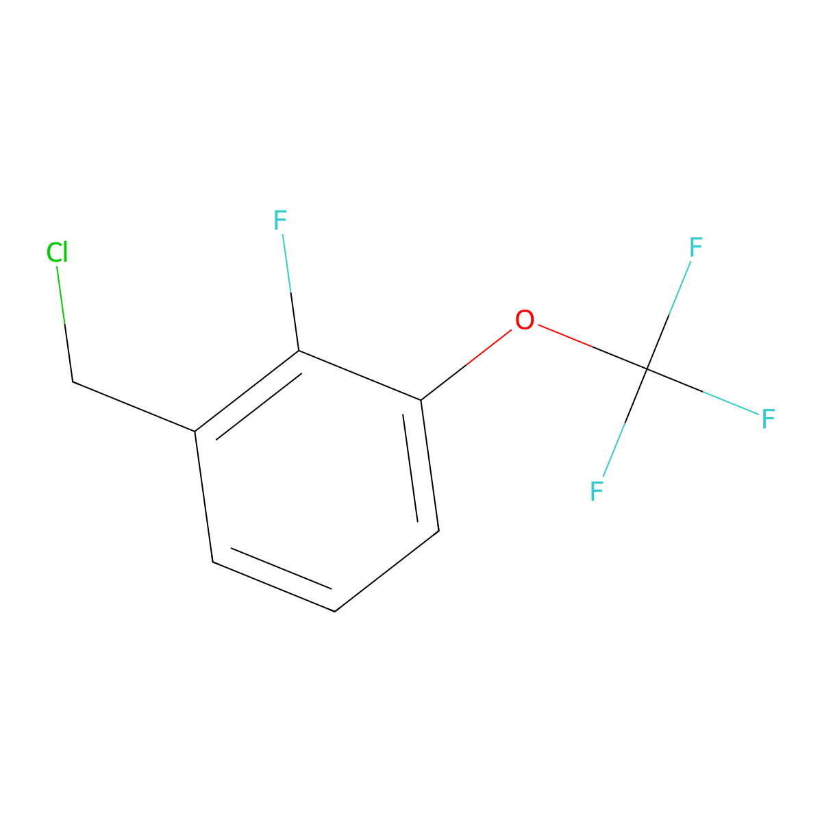 1-(Chloromethyl)-2-fluoro-3-(trifluoromethoxy)benzene molecular structure, CAS 1373864-66-4