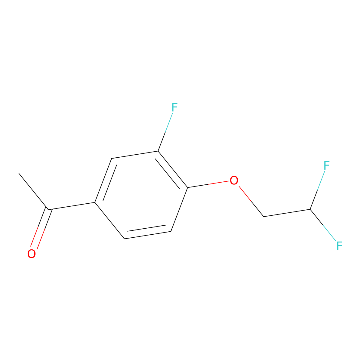 1-[4-(2,2-Difluoroethoxy)-3-fluorophenyl]ethanone molecular structure, CAS 1373865-62-3