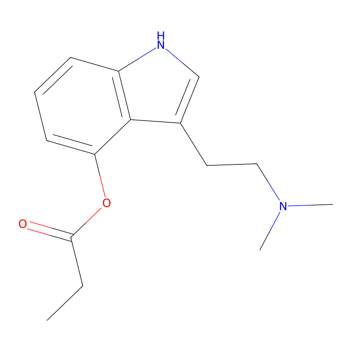 4-Propionoyloxy-N,N-dimethyltryptamine molecular structure, CAS 1373882-11-1