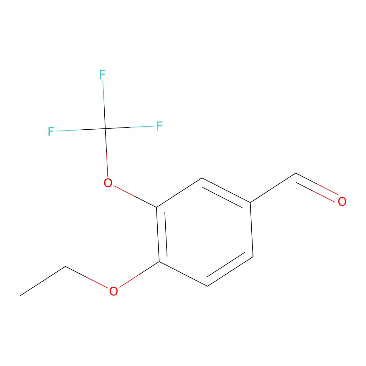 4-Ethoxy-3-(trifluoromethoxy)benzaldehyde molecular structure, CAS 1373885-65-4