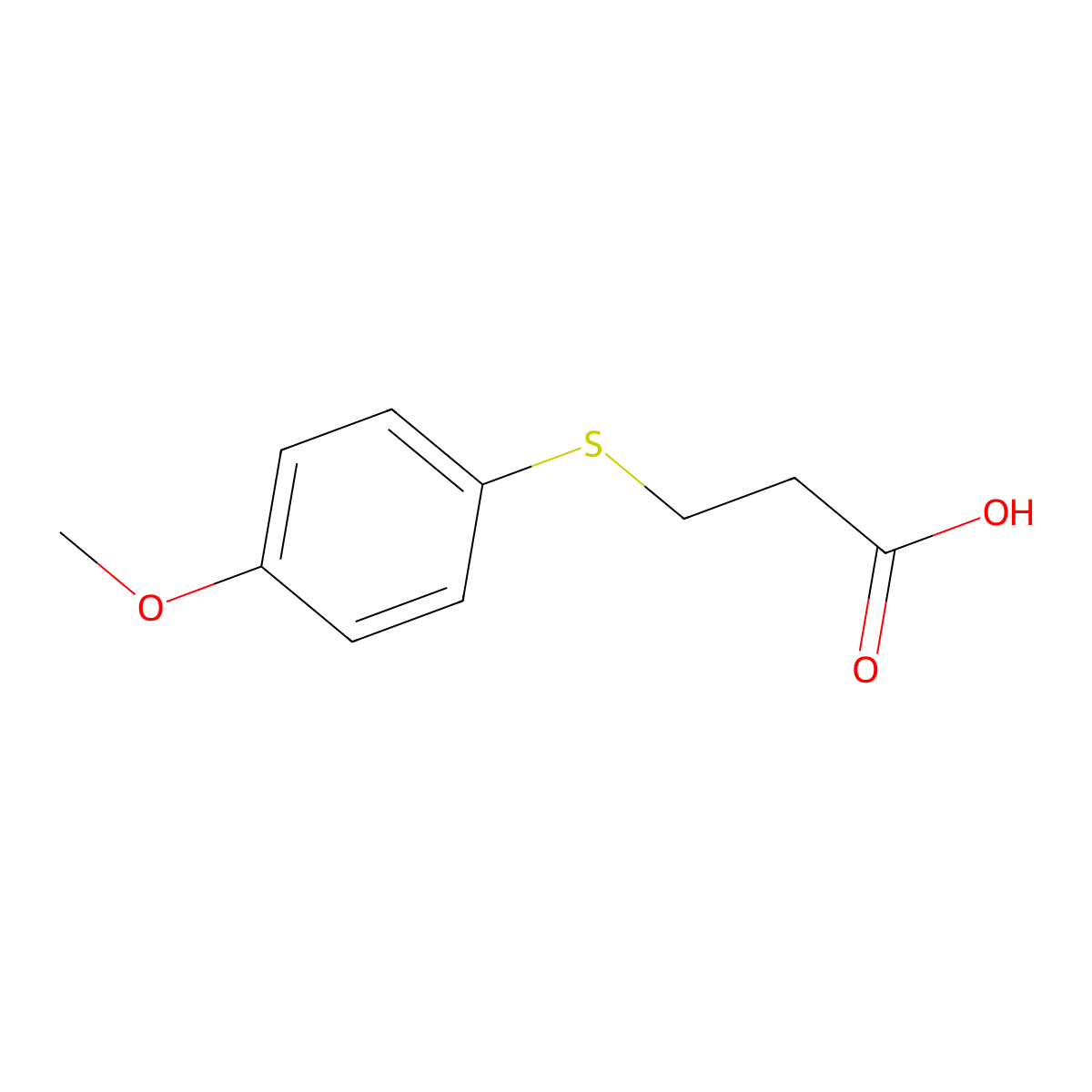 3-((4-Methoxyphenyl)sulfanyl)propanoic acid molecular structure, CAS 13739-36-1