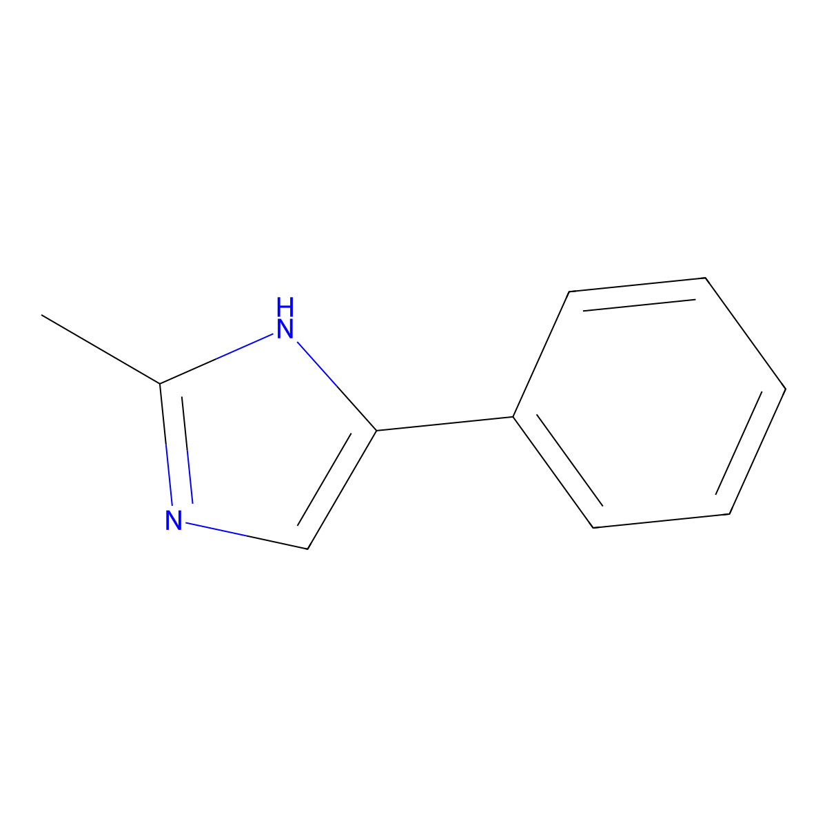 2-Methyl-4-Phenyl-1H-Imidazole molecular structure, CAS 13739-48-5