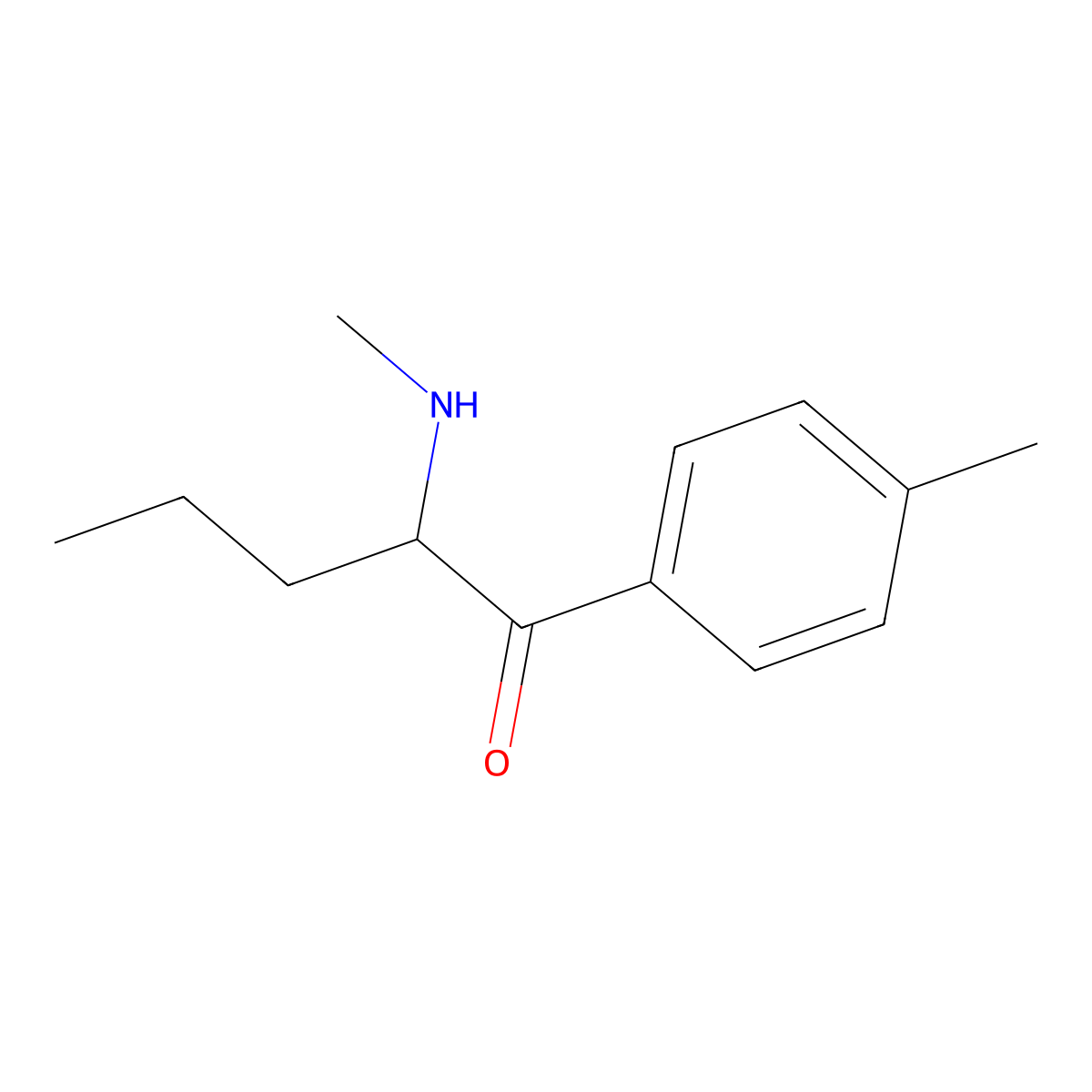 1-Pentanone, 2-(methylamino)-1-(4-methylphenyl)- molecular structure, CAS 1373918-61-6