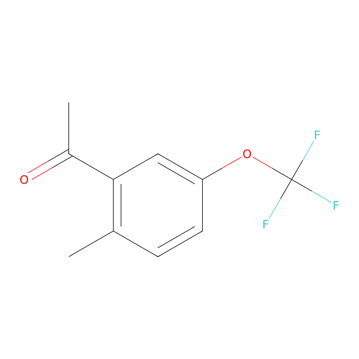 2'-Methyl-5'-(trifluoromethoxy)acetophenone molecular structure, CAS 1373920-71-8