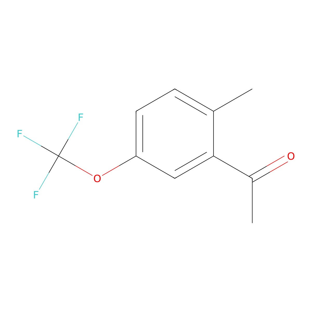 2'-Methyl-5'-(trifluoromethoxy)acetophenone molecular structure, CAS 1373920-71-8