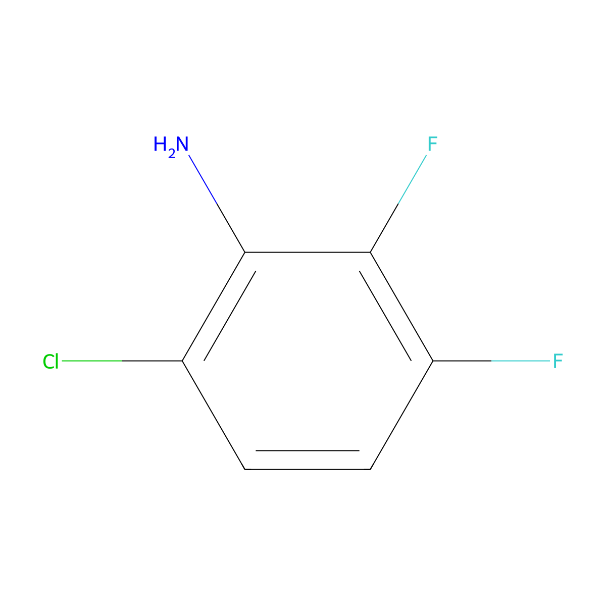 6-Chloro-2,3-difluoroaniline molecular structure, CAS 1373920-77-4