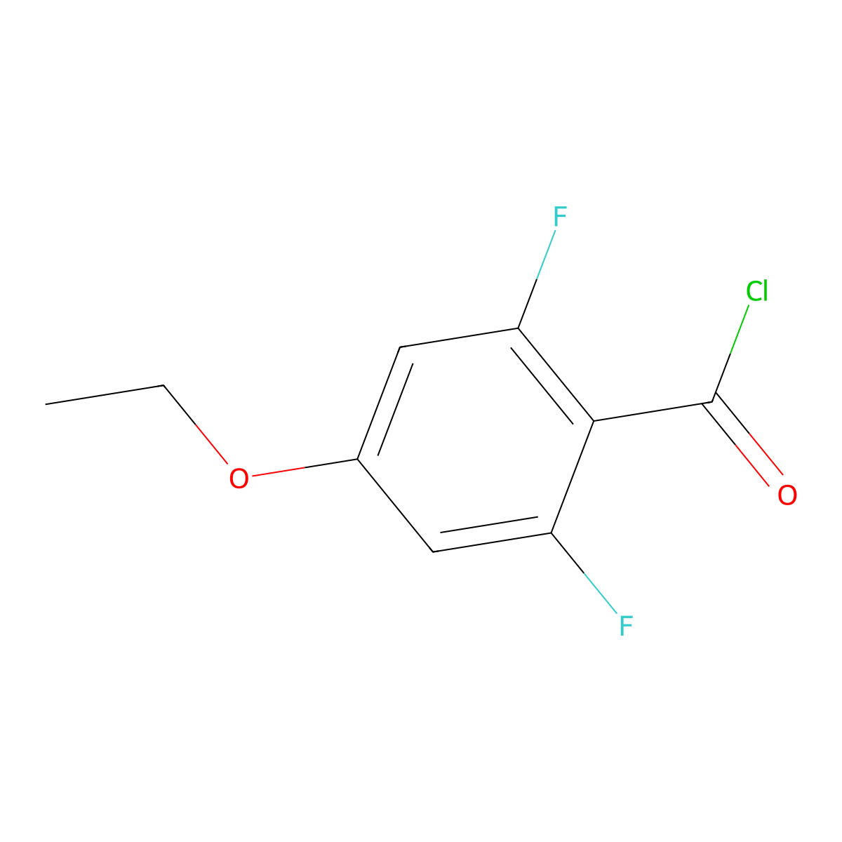 4-Ethoxy-2,6-difluorobenzoyl chloride molecular structure, CAS 1373920-79-6