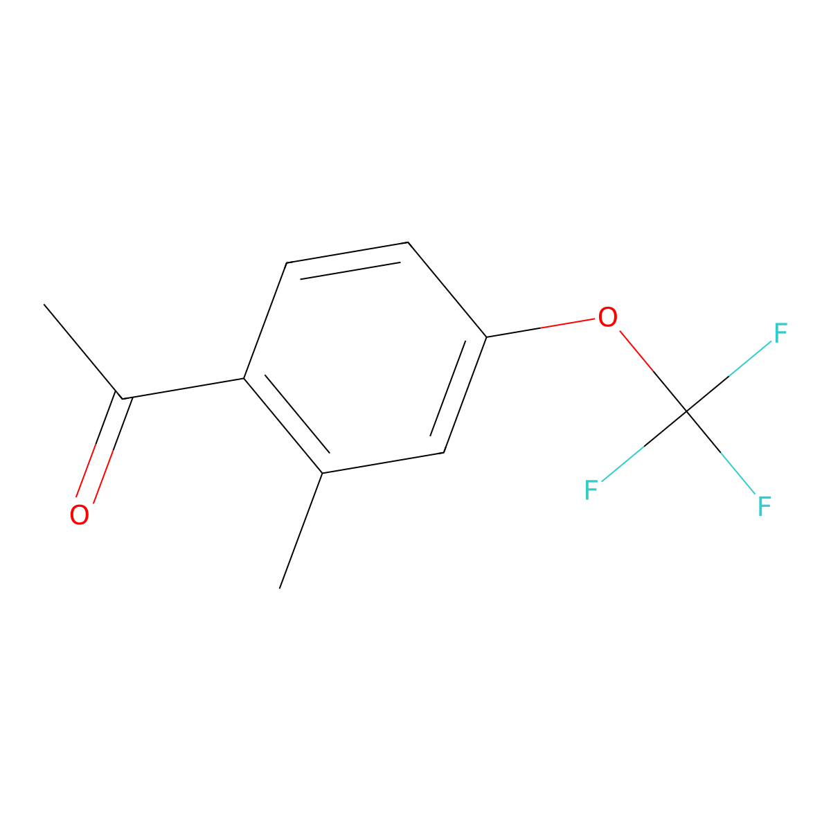 2'-Methyl-4'-(trifluoromethoxy)acetophenone molecular structure, CAS 1373920-81-0