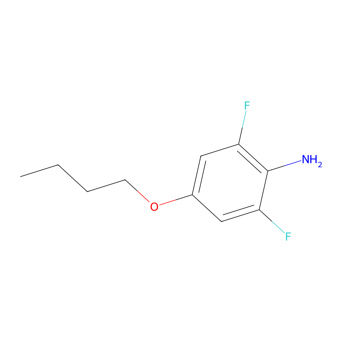 4-Butoxy-2,6-difluoroaniline molecular structure, CAS 1373920-83-2