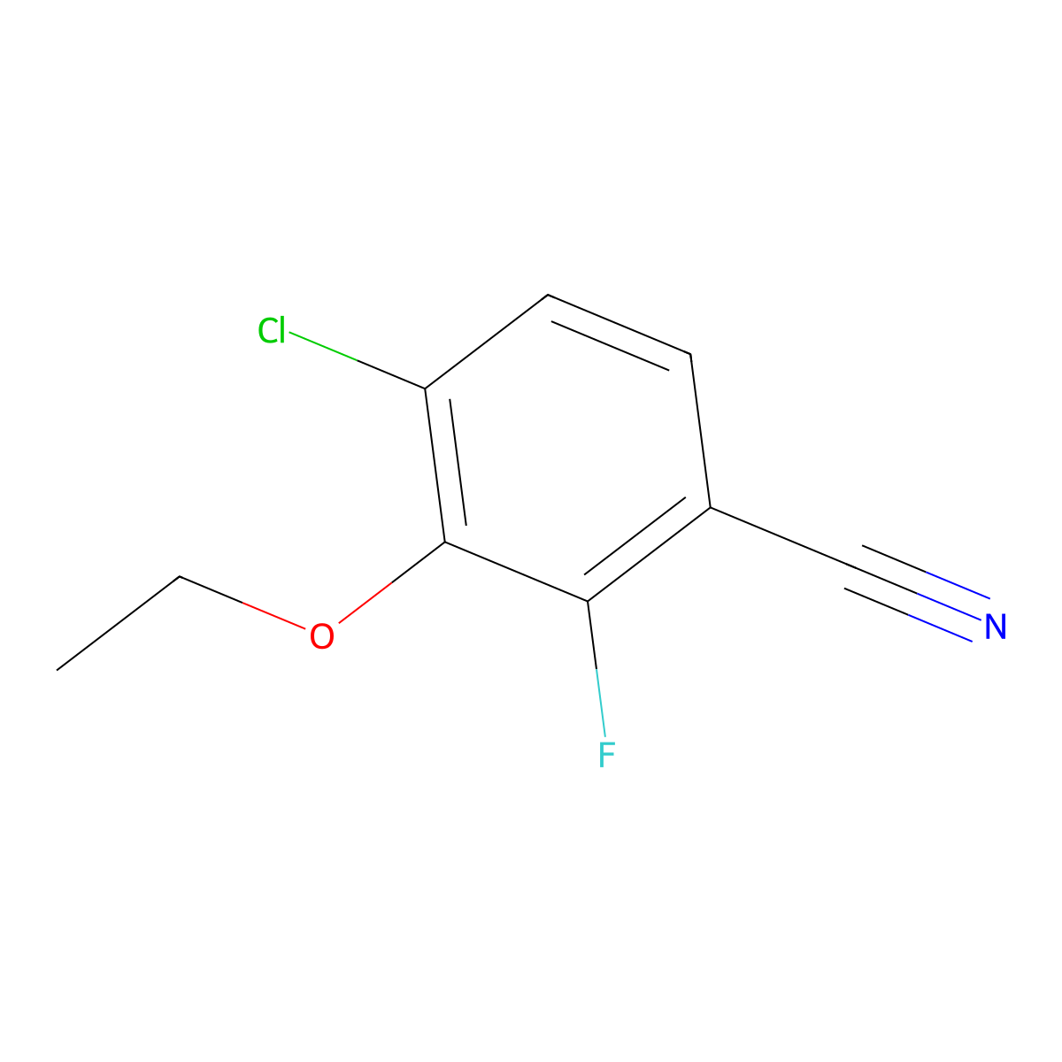 4-Chloro-3-ethoxy-2-fluorobenzonitrile molecular structure, CAS 1373920-89-8