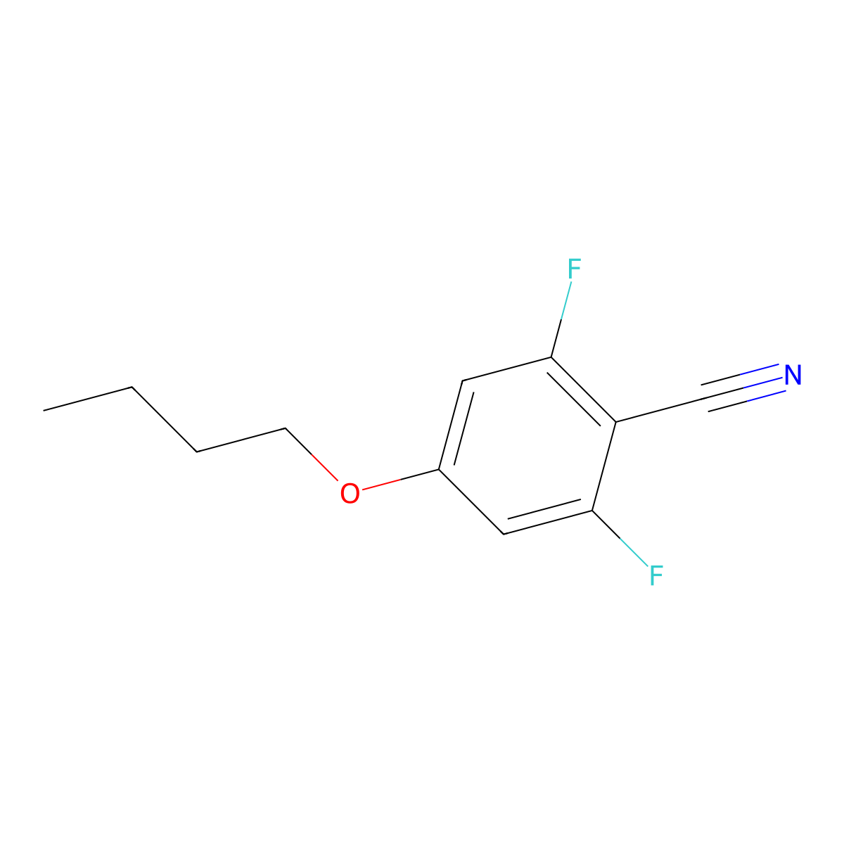 4-Butoxy-2,6-difluorobenzonitrile molecular structure, CAS 1373920-94-5