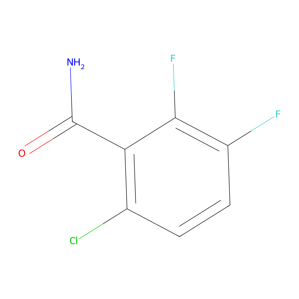 6-Chloro-2,3-difluorobenzamide molecular structure, CAS 1373920-98-9