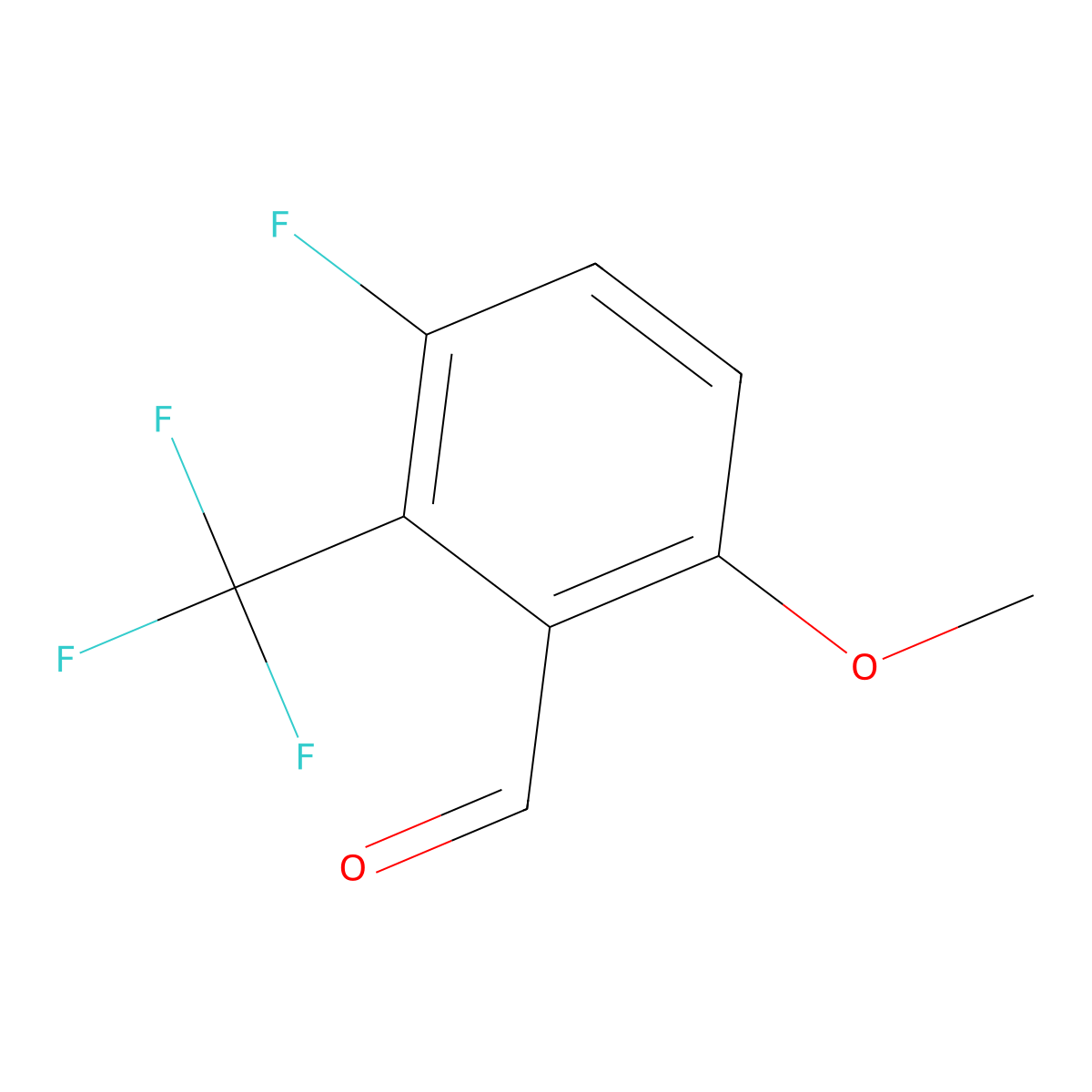3-Fluoro-6-methoxy-2-(trifluoromethyl)benzaldehyde molecular structure, CAS 1373921-01-7