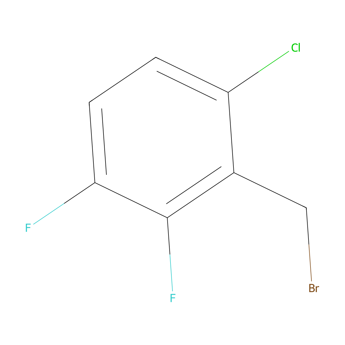 6-Chloro-2,3-difluorobenzyl bromide molecular structure, CAS 1373921-07-3