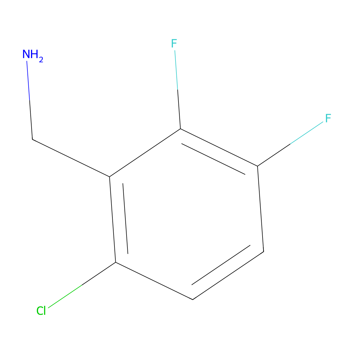 6-Chloro-2,3-difluorobenzylamine molecular structure, CAS 1373921-11-9
