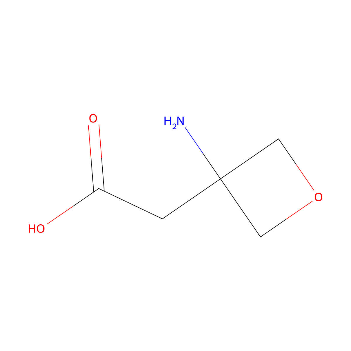 2-(3-Aminooxetan-3-yl)acetic acid molecular structure, CAS 1373923-03-5