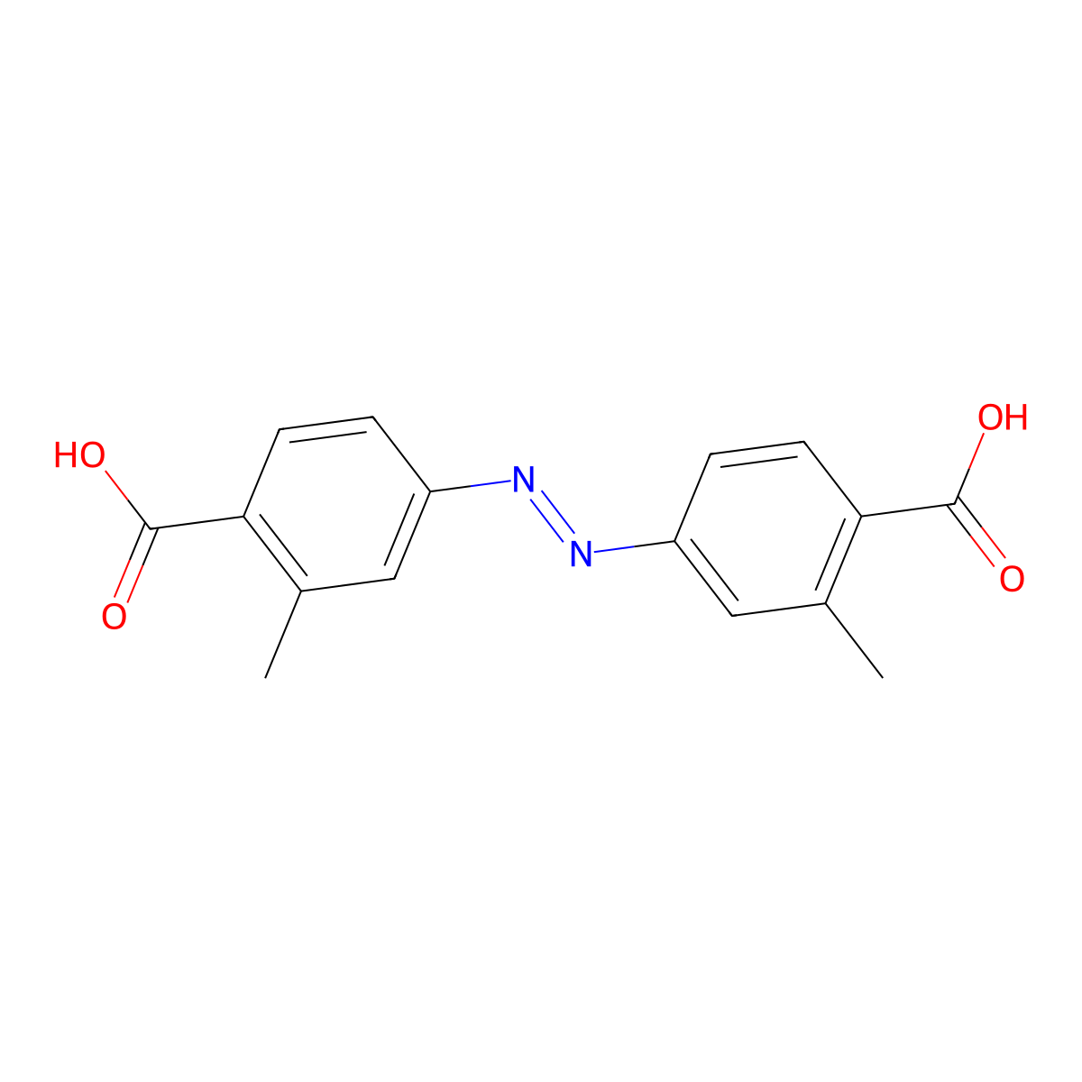 (E)-4,4'-(Diazene-1,2-diyl)bis(2-methylbenzoic acid) molecular structure, CAS 1373929-42-0