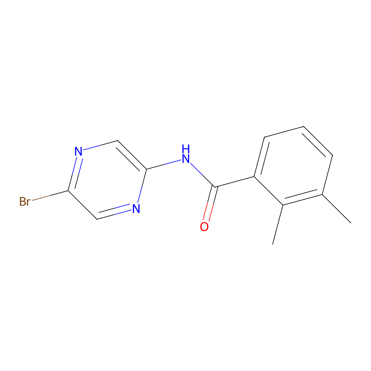 N-(5-bromopyrazine-2-yl)-2,3-dimethylbenzamide molecular structure, CAS 1373940-46-5