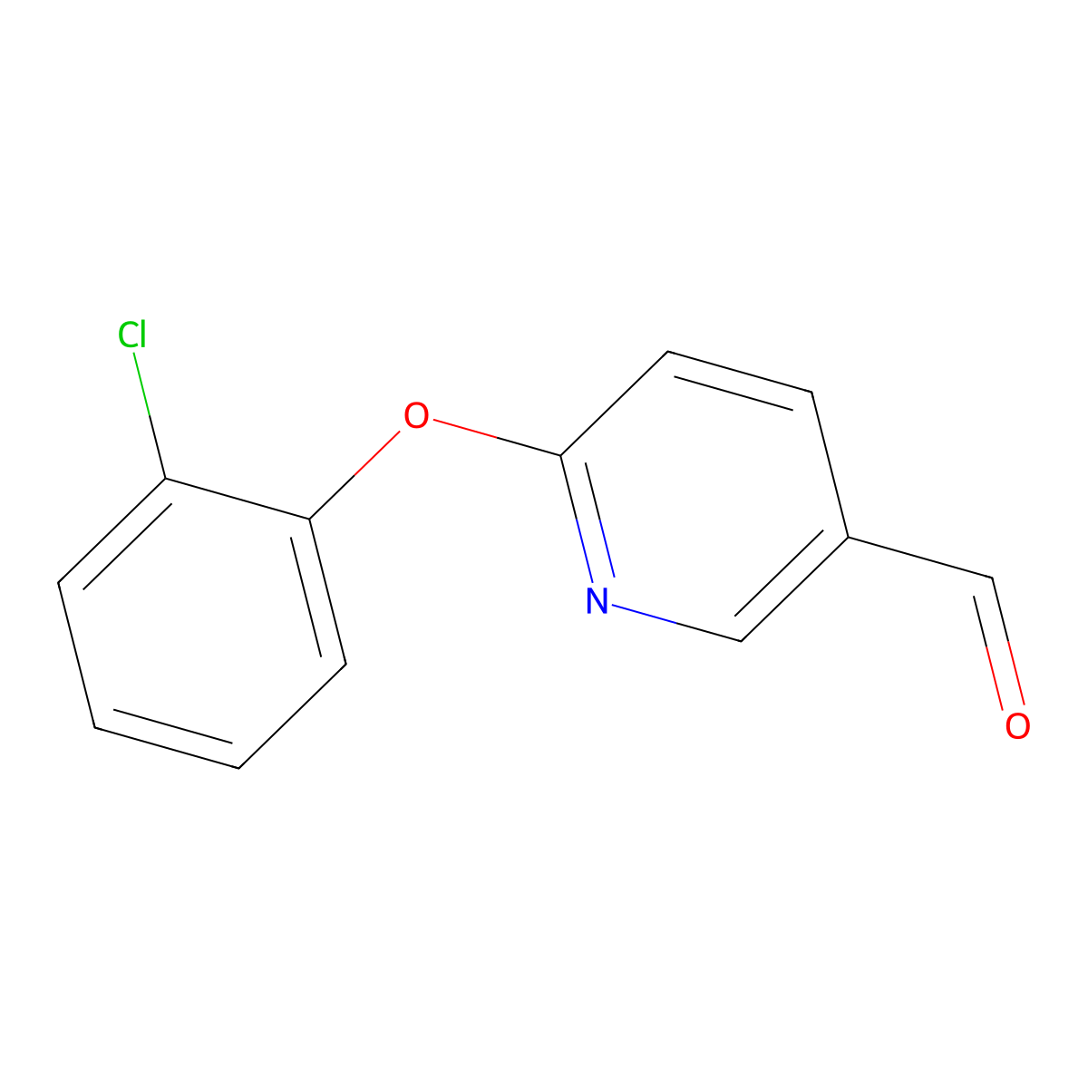 6-(2-Chlorophenoxy)nicotinaldehyde molecular structure, CAS 1373949-31-5