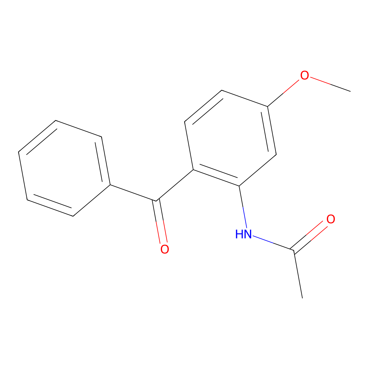 N-(2-Benzoyl-5-methoxyphenyl)acetamide molecular structure, CAS 13740-49-3