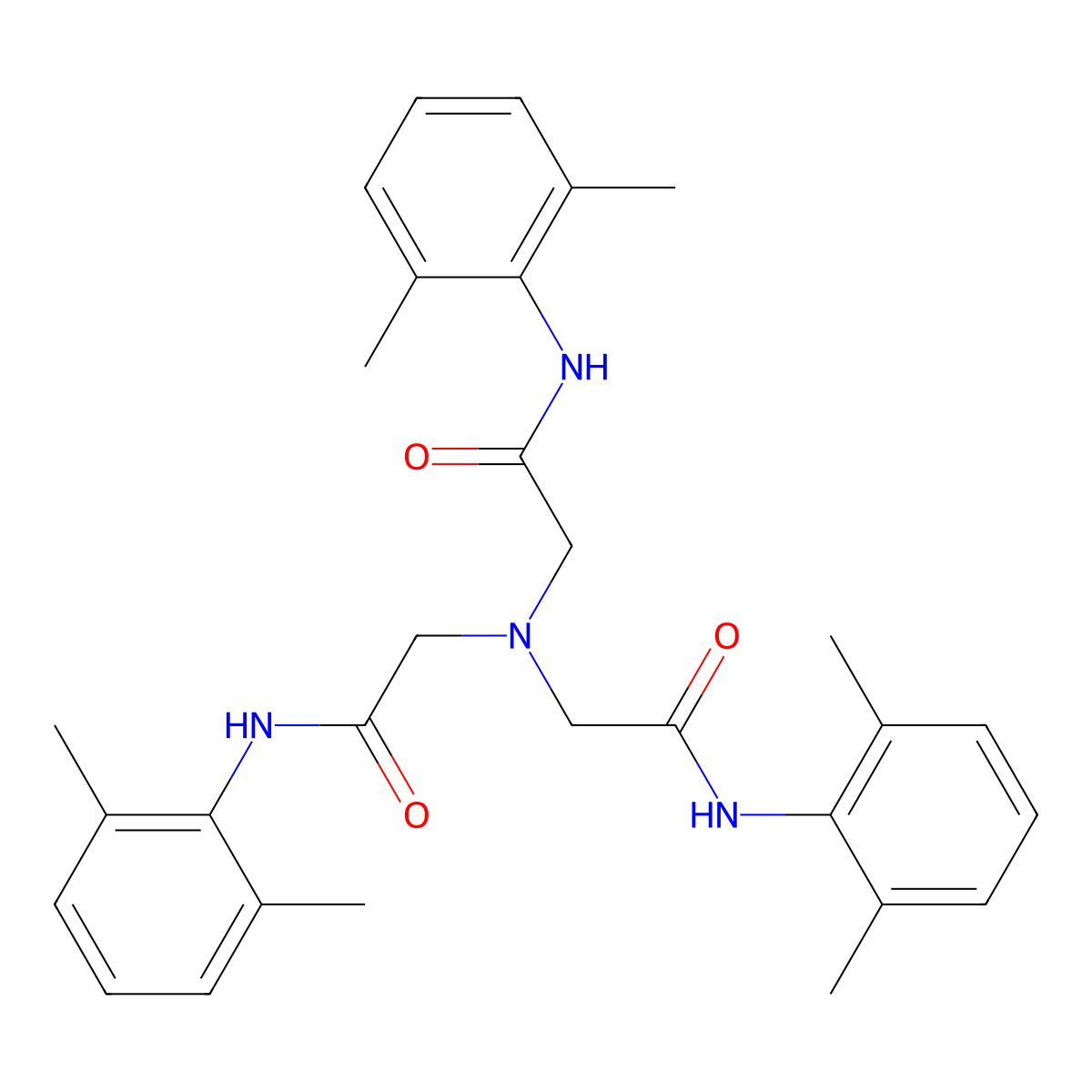 2,2',2''-Nitrilotris(N-(2,6-dimethylphenyl)acetamide) molecular structure, CAS 1374010-02-2