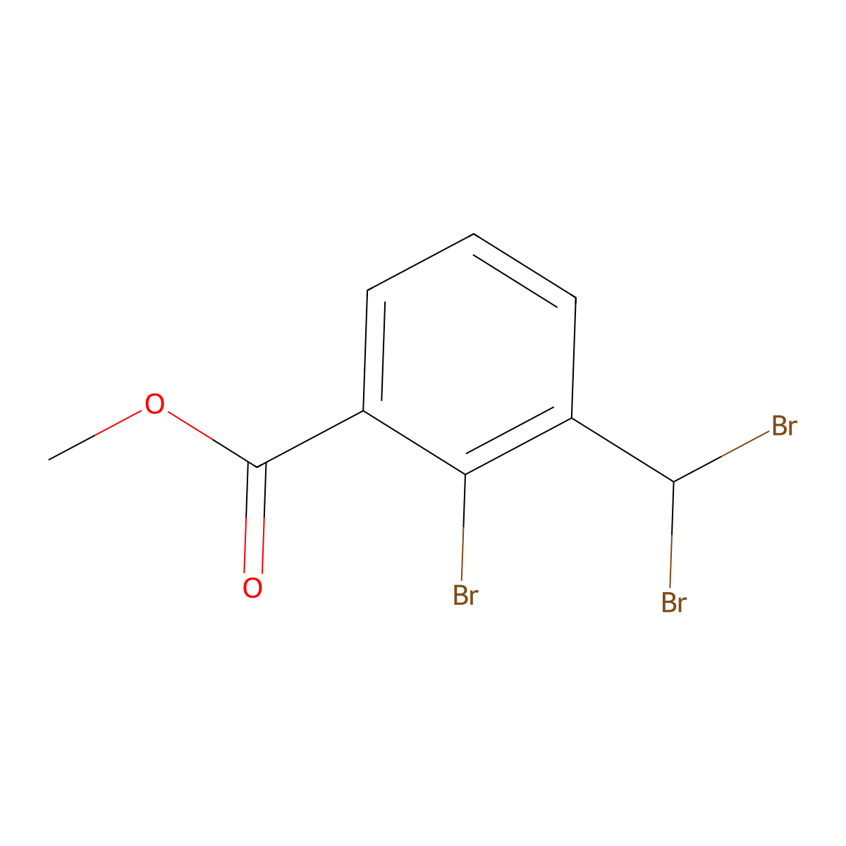 Methyl 2-bromo-3-(dibromomethyl)benzoate molecular structure, CAS 1374020-60-6